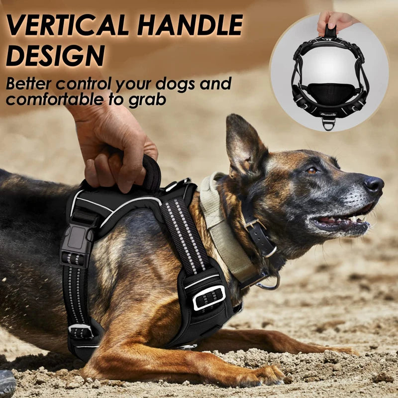 vertical handle dog harness