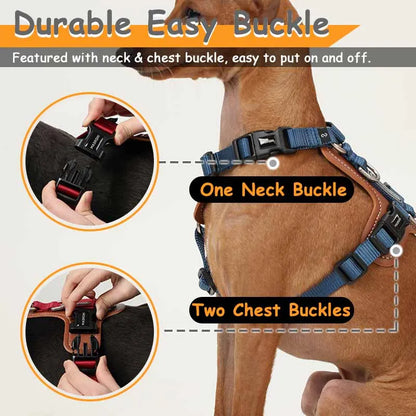 adjustable leather pet vest