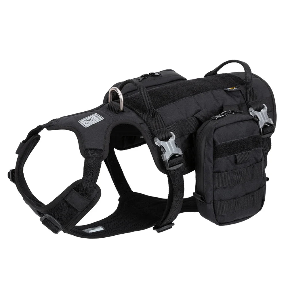 Military Backpack Service Dog Harness black