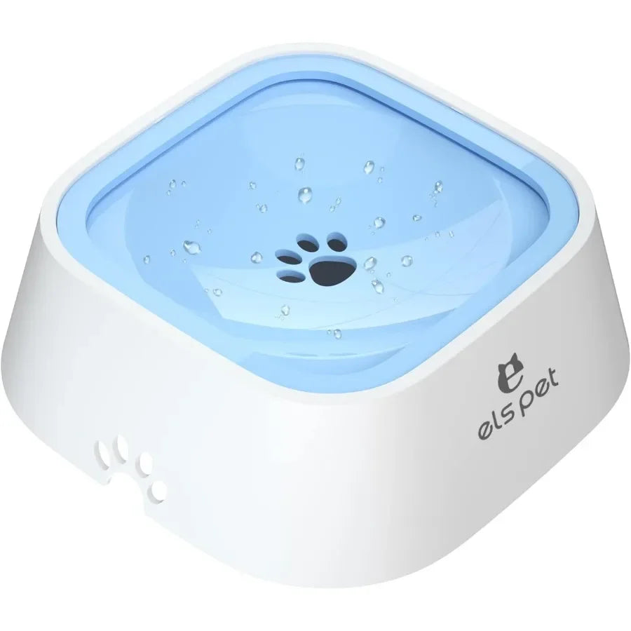 No spill pet bowl blue