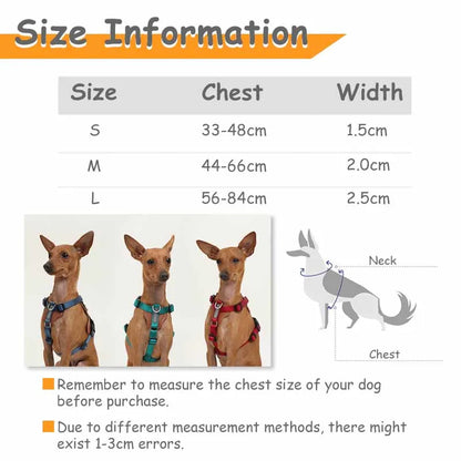 comfortable dog harness sizing